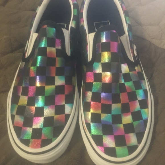 Brand NEW NEVER WARN Metallic multicolor Vans - Picture 1 of 3